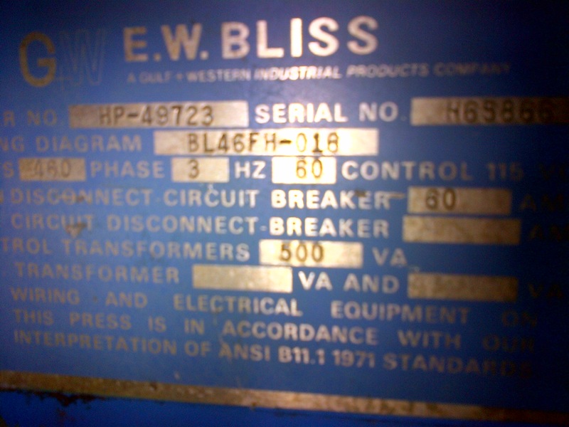 Bliss Model C-60 OBI Press